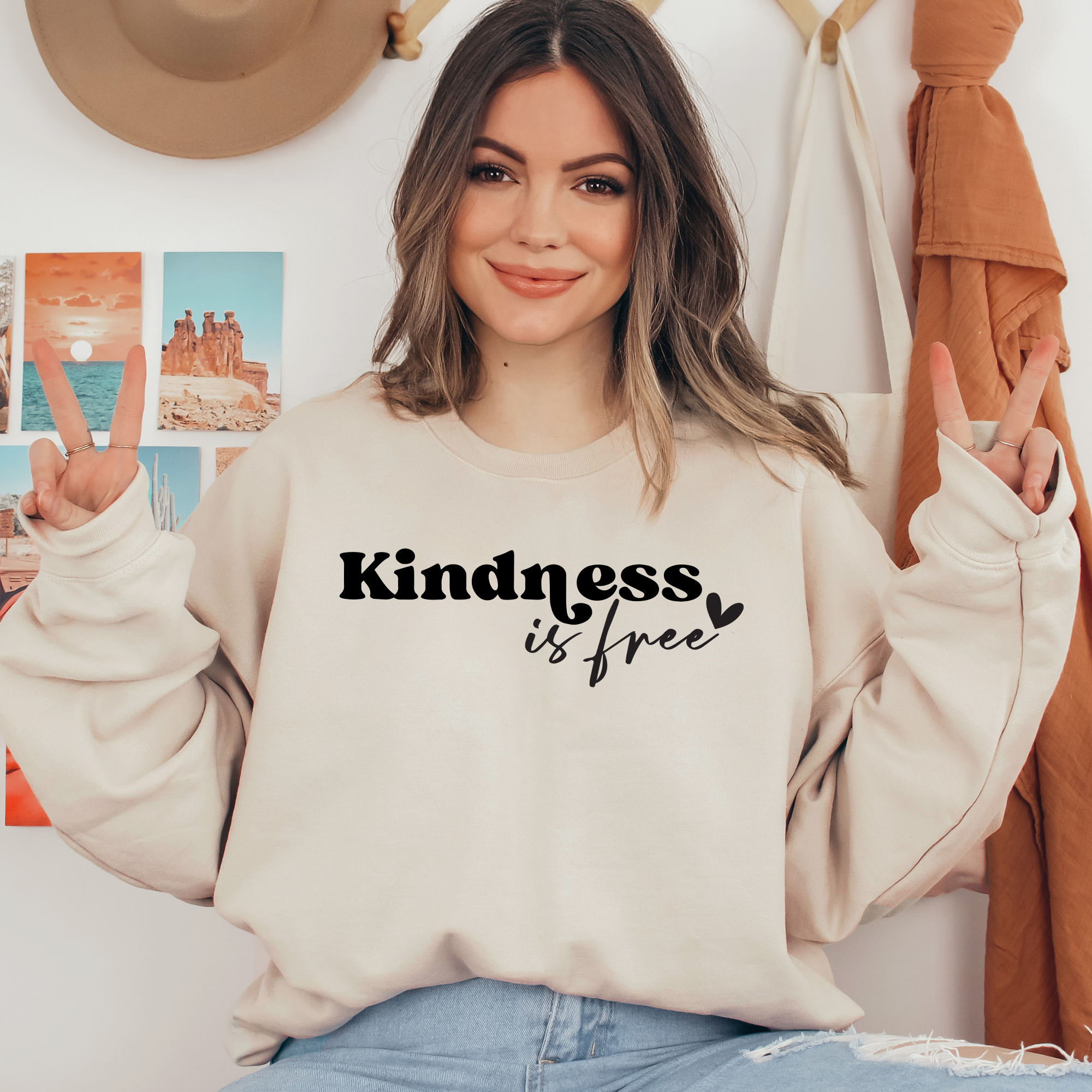 Kindness Is Free Ready To Press DTF Transfers, DTF Hot Peel