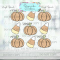 Pumpkins and Candy Corn Vinyl Decal